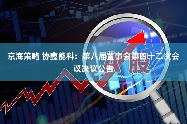 京海策略 协鑫能科：第八届董事会第四十二次会议决议公告